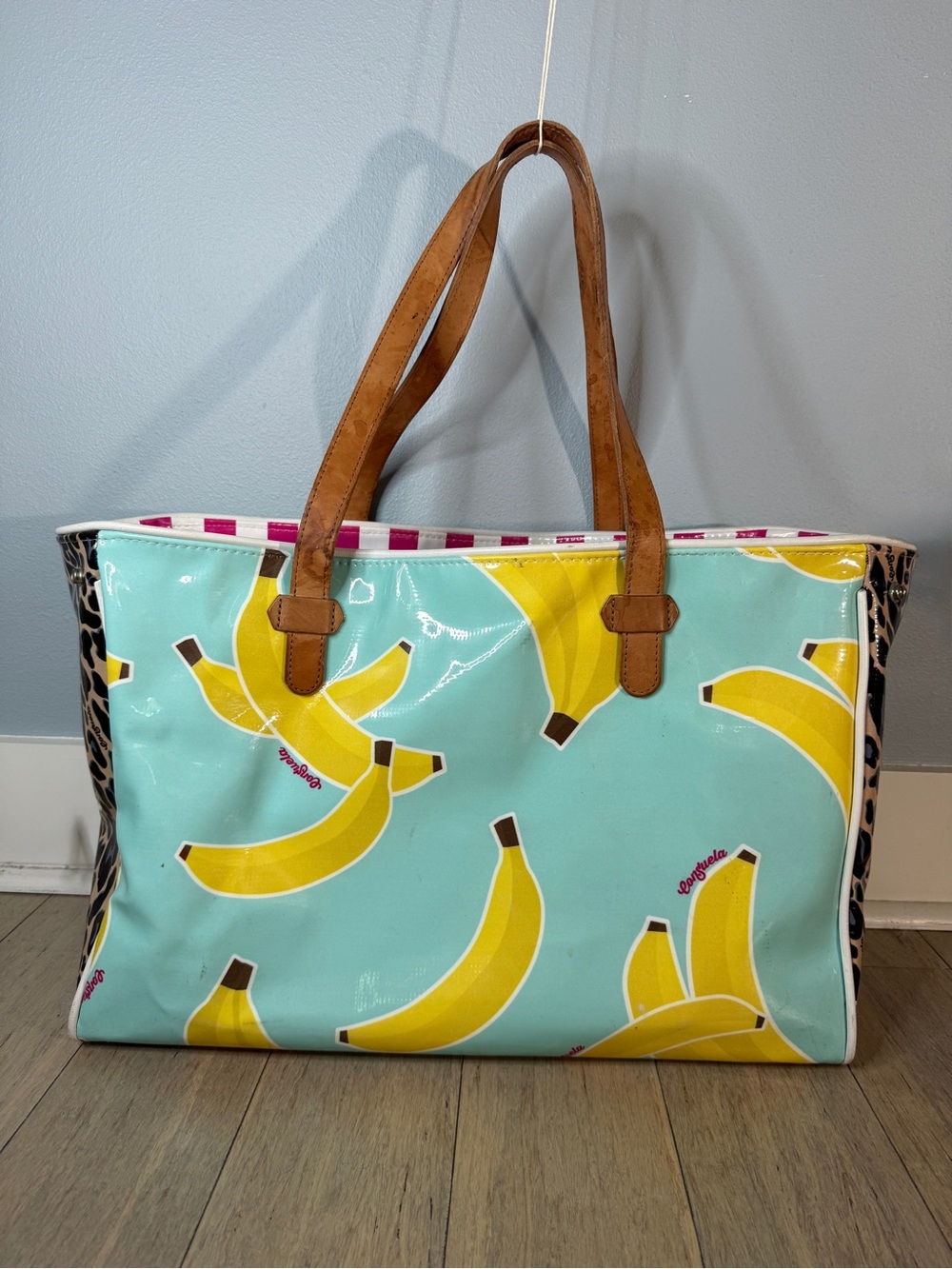 Consuela Jumbo Bag Banana Leopard Print Fully Lined Oversized Tote